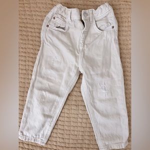Zara toddler distressed mom jeans